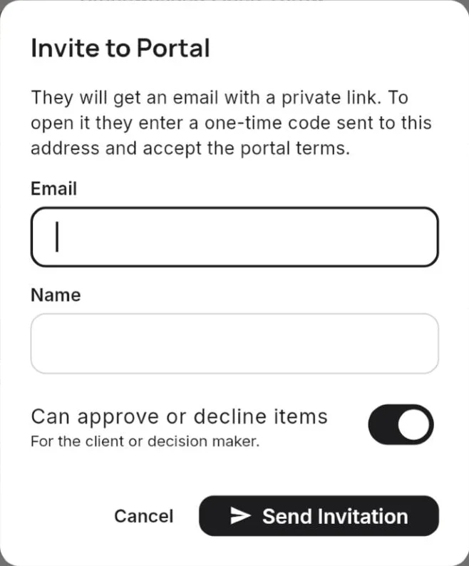 Invite to Portal