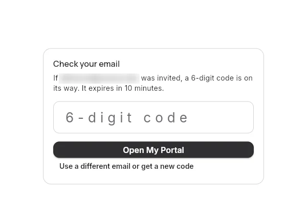Step 2: one-time code